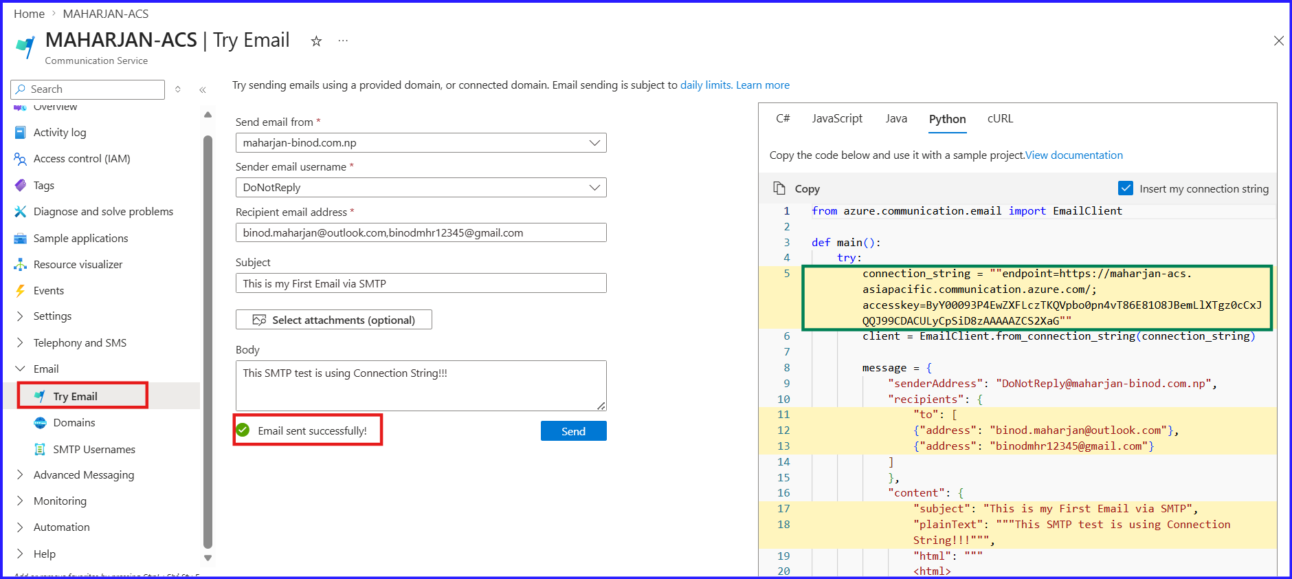 Azure Communication Services