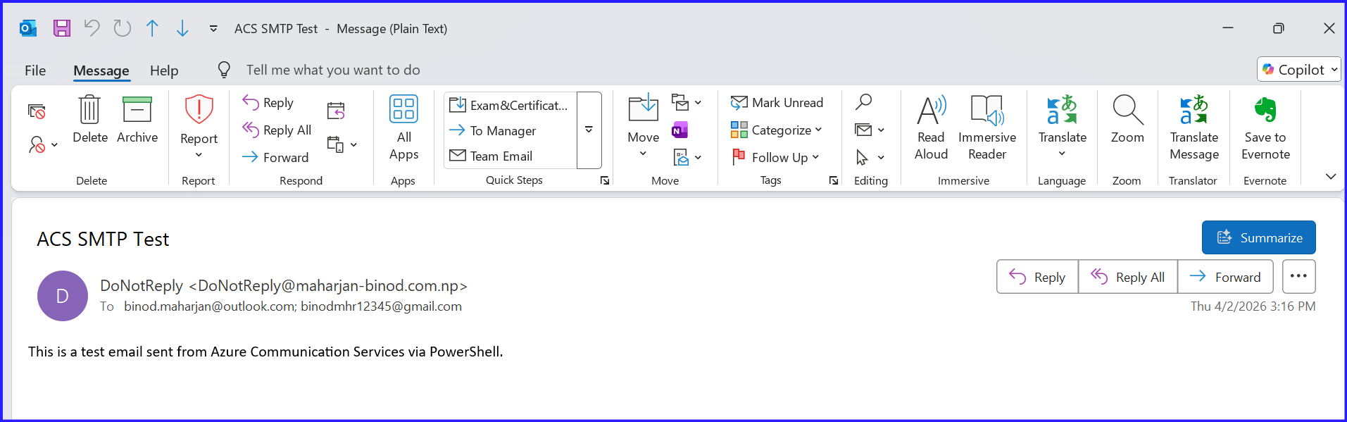 Azure Communication Services