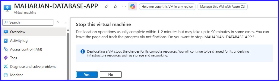 VM Deallocating