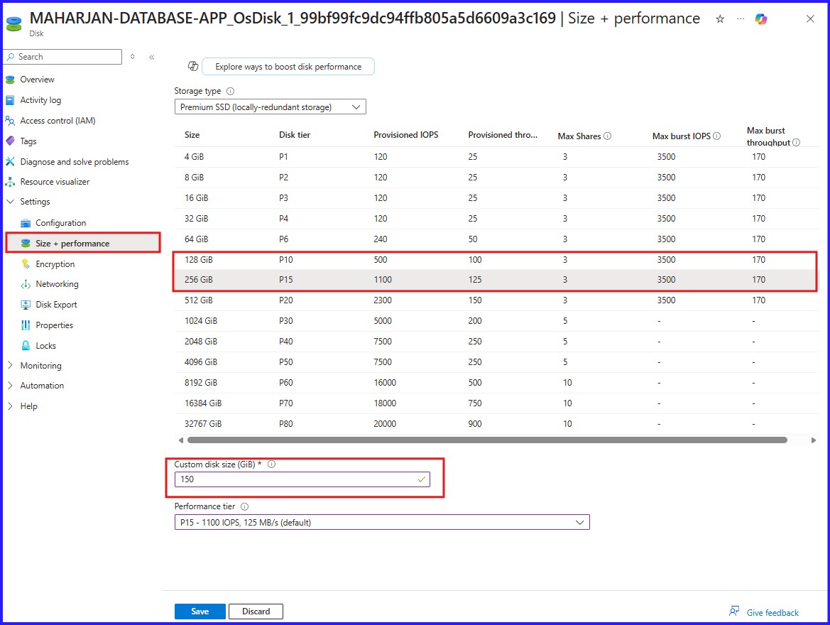 Disk size increases