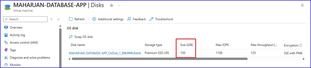 Azure disk Verify