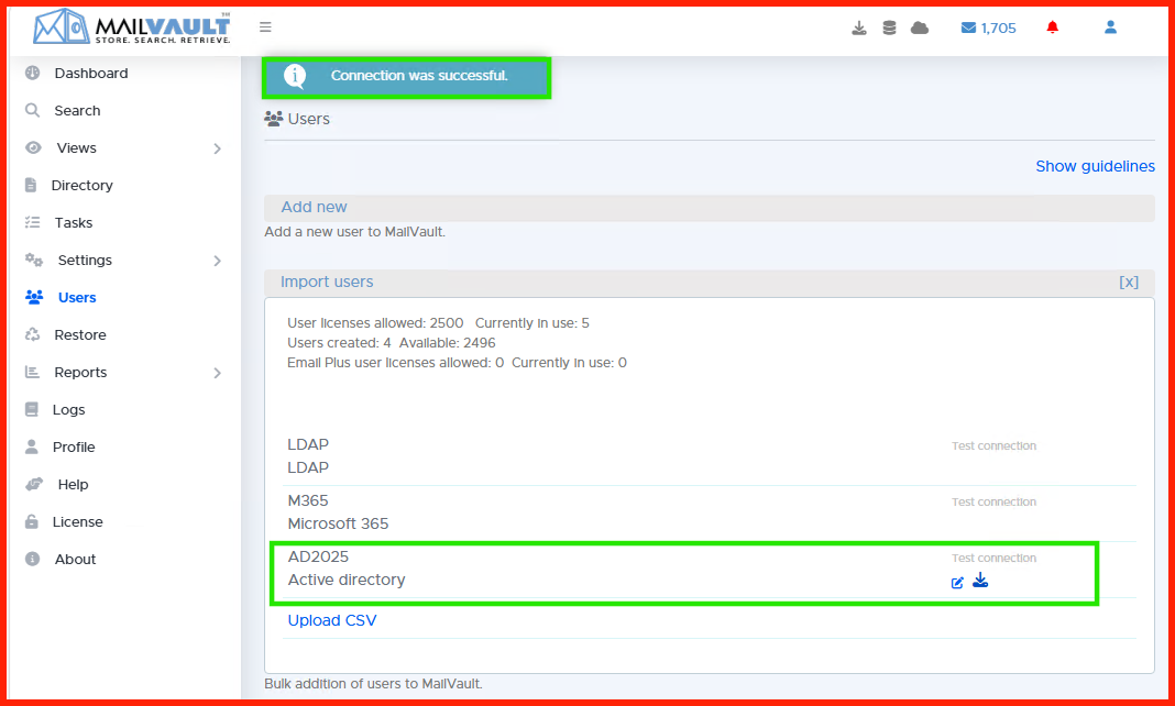 Active Directory LDAP Server Connection Properties