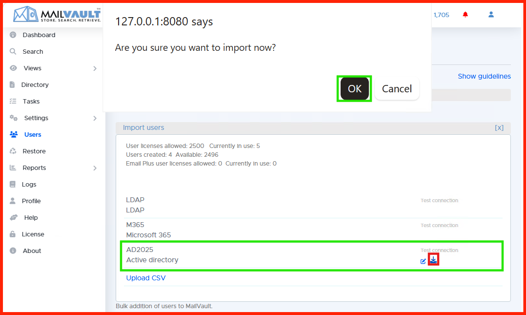Active Directory LDAP Server Connection Properties