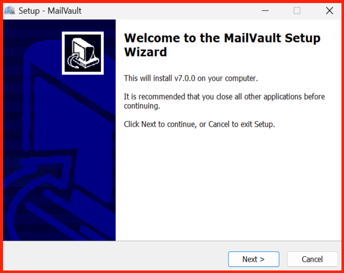 MailVault Installation Wizard