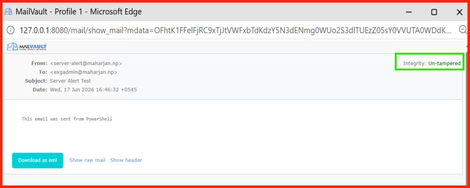 Archive Mail Deduplication view