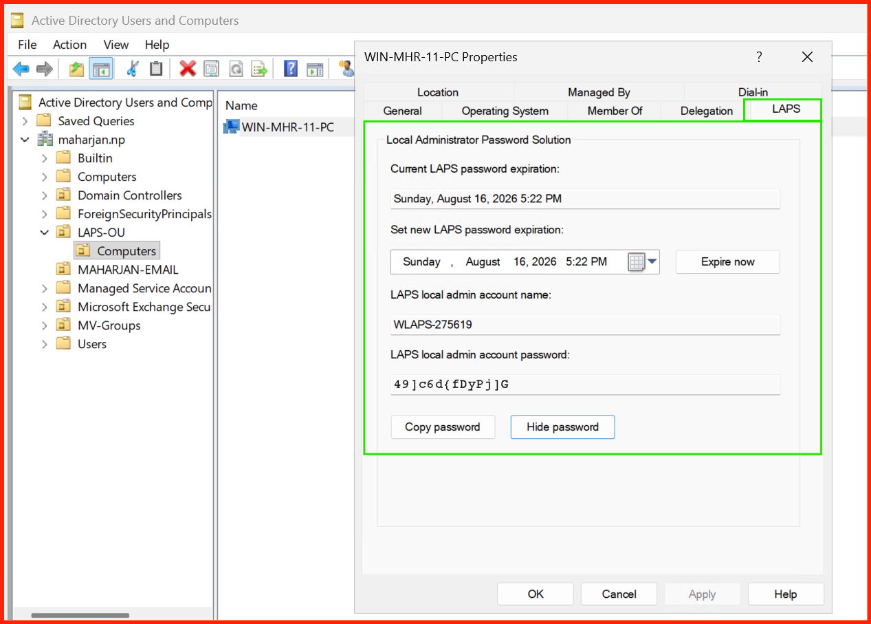 Managing LAPS with PowerShell
