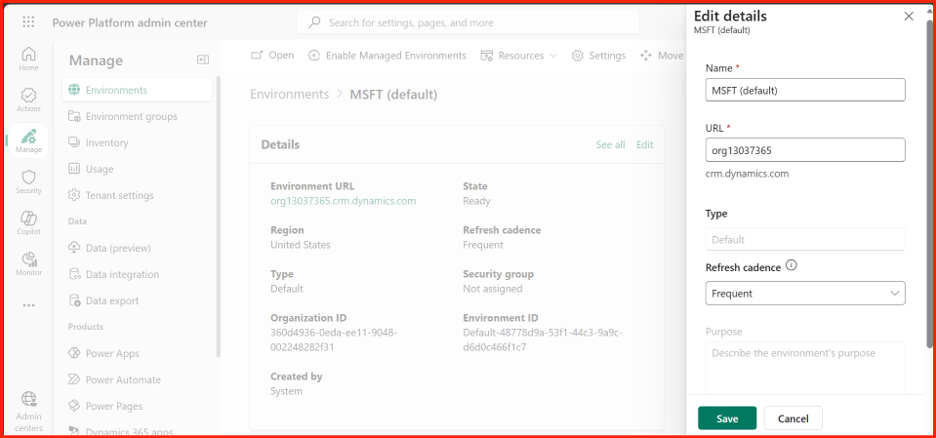 Properties edit overlay modal control display