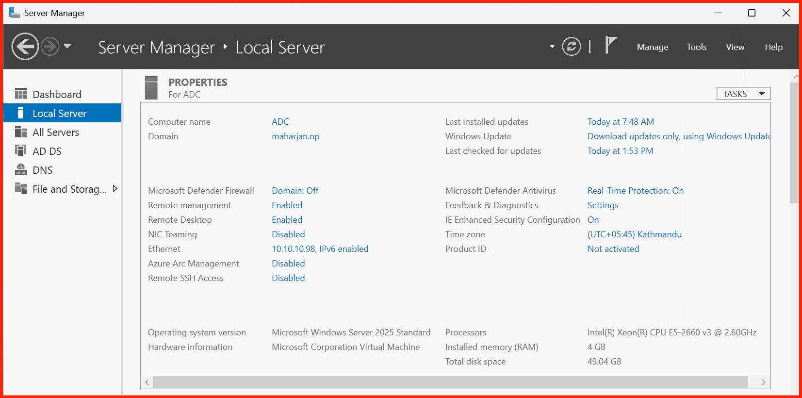 Server Manager – Add Roles and Features Wizard