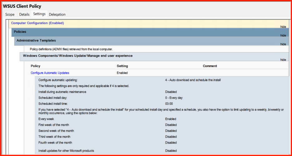 GPO link confirmation