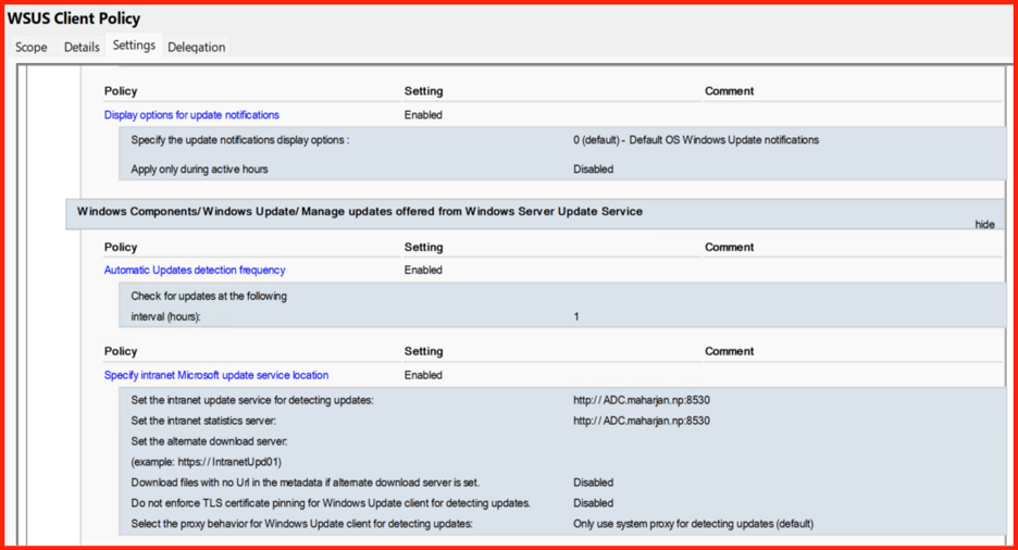 Verifying the GPO link status