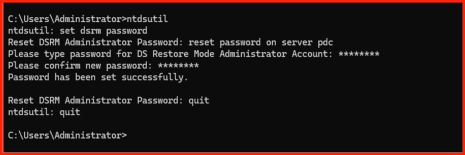NTDSUtil step 2
