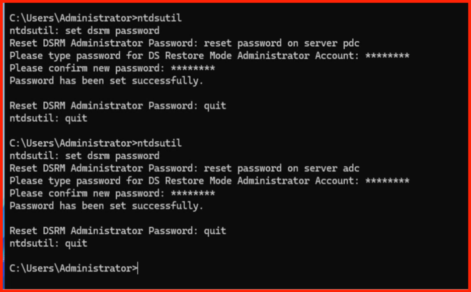 NTDSUtil step 3