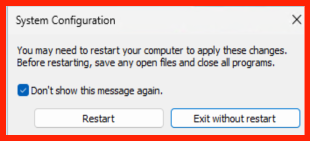 msconfig options
