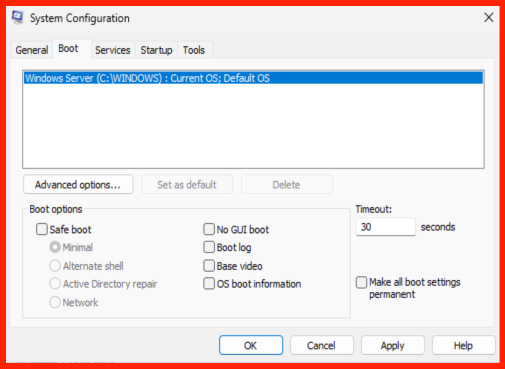 msconfig revert